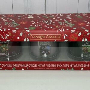 Yankee Candle Holiday Tumbler Set - Red and Green Set of 3